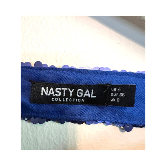 Nasty Gal Backless Blue Sequin Dress - Picture 3 of 3